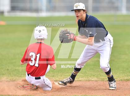 Thumbnail 1 in CHANT HomeSchool vs McKinney Christian Academy (Dallas Lutheran Wood Bat Tournament) photogallery.