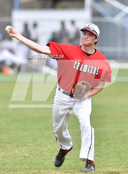Thumbnail 2 in CHANT HomeSchool vs McKinney Christian Academy (Dallas Lutheran Wood Bat Tournament) photogallery.