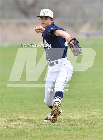 Thumbnail 3 in CHANT HomeSchool vs McKinney Christian Academy (Dallas Lutheran Wood Bat Tournament) photogallery.