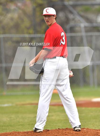 Thumbnail 1 in CHANT HomeSchool vs McKinney Christian Academy (Dallas Lutheran Wood Bat Tournament) photogallery.