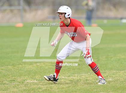 Thumbnail 1 in CHANT HomeSchool vs McKinney Christian Academy (Dallas Lutheran Wood Bat Tournament) photogallery.