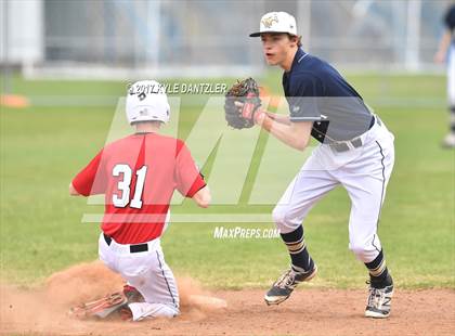 Thumbnail 2 in CHANT HomeSchool vs McKinney Christian Academy (Dallas Lutheran Wood Bat Tournament) photogallery.