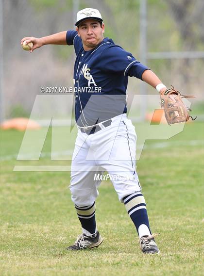Thumbnail 2 in CHANT HomeSchool vs McKinney Christian Academy (Dallas Lutheran Wood Bat Tournament) photogallery.