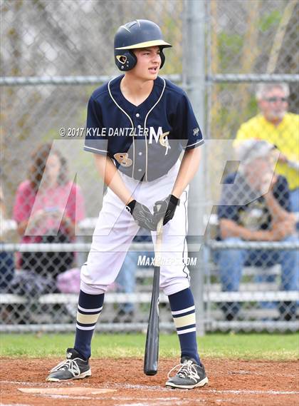 Thumbnail 1 in CHANT HomeSchool vs McKinney Christian Academy (Dallas Lutheran Wood Bat Tournament) photogallery.