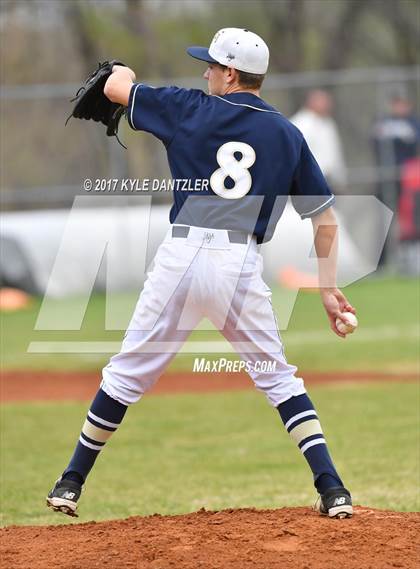 Thumbnail 1 in CHANT HomeSchool vs McKinney Christian Academy (Dallas Lutheran Wood Bat Tournament) photogallery.
