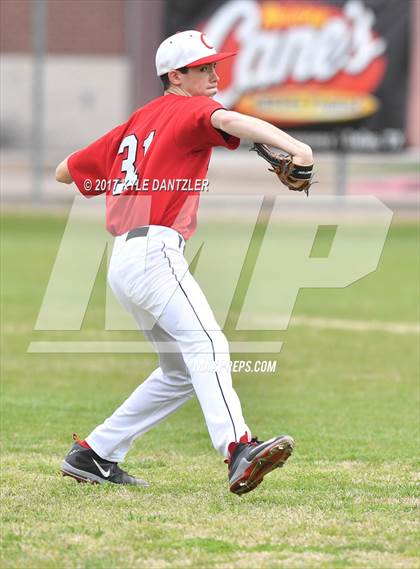 Thumbnail 2 in CHANT HomeSchool vs McKinney Christian Academy (Dallas Lutheran Wood Bat Tournament) photogallery.