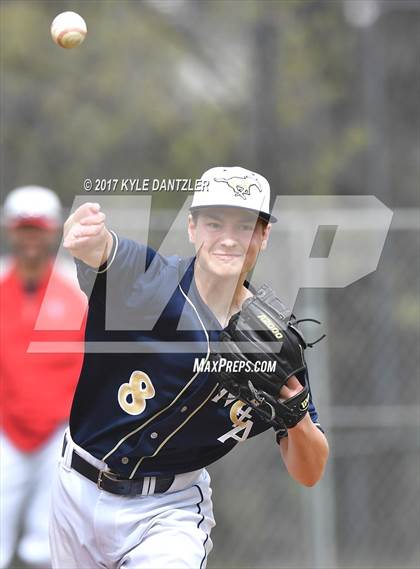 Thumbnail 2 in CHANT HomeSchool vs McKinney Christian Academy (Dallas Lutheran Wood Bat Tournament) photogallery.