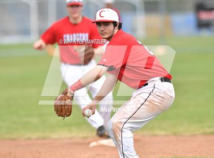 Thumbnail 1 in CHANT HomeSchool vs McKinney Christian Academy (Dallas Lutheran Wood Bat Tournament) photogallery.
