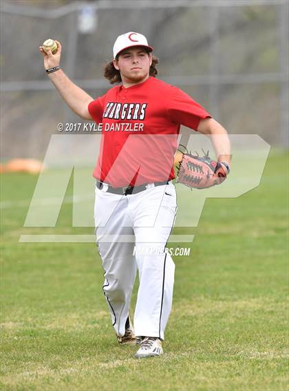 Thumbnail 1 in CHANT HomeSchool vs McKinney Christian Academy (Dallas Lutheran Wood Bat Tournament) photogallery.
