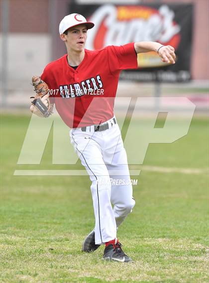 Thumbnail 1 in CHANT HomeSchool vs McKinney Christian Academy (Dallas Lutheran Wood Bat Tournament) photogallery.