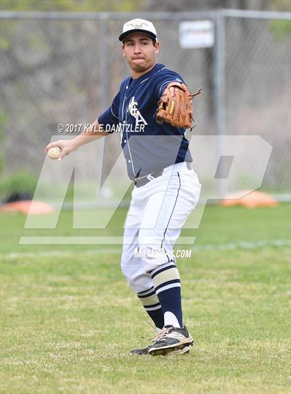 Thumbnail 3 in CHANT HomeSchool vs McKinney Christian Academy (Dallas Lutheran Wood Bat Tournament) photogallery.