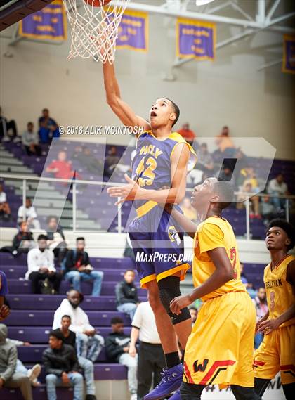 Thumbnail 2 in Wesleyan Christian Academy vs. Word of God Christian Academy (John Wall Holiday Invitational) photogallery.