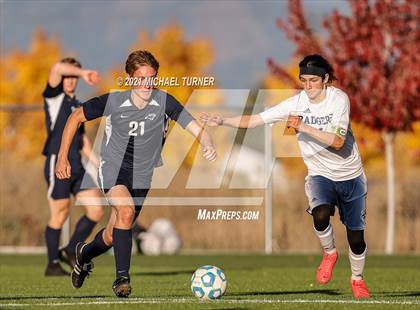 Thumbnail 3 in Bonners Ferry vs Coeur d'Alene Charter Academy (3A Intermountain Final) photogallery.