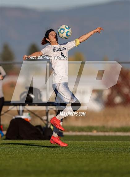 Thumbnail 3 in Bonners Ferry vs Coeur d'Alene Charter Academy (3A Intermountain Final) photogallery.