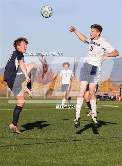 Thumbnail 3 in Bonners Ferry vs Coeur d'Alene Charter Academy (3A Intermountain Final) photogallery.