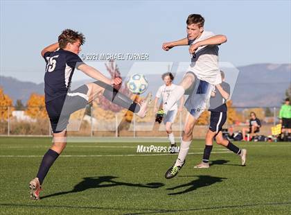 Thumbnail 1 in Bonners Ferry vs Coeur d'Alene Charter Academy (3A Intermountain Final) photogallery.
