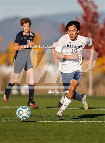 Thumbnail 1 in Bonners Ferry vs Coeur d'Alene Charter Academy (3A Intermountain Final) photogallery.