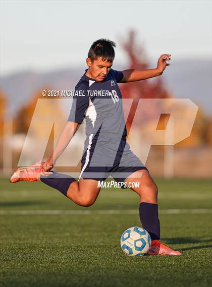 Thumbnail 1 in Bonners Ferry vs Coeur d'Alene Charter Academy (3A Intermountain Final) photogallery.
