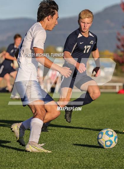 Thumbnail 2 in Bonners Ferry vs Coeur d'Alene Charter Academy (3A Intermountain Final) photogallery.