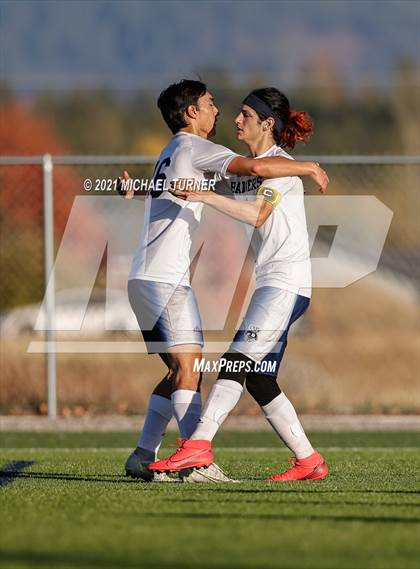 Thumbnail 2 in Bonners Ferry vs Coeur d'Alene Charter Academy (3A Intermountain Final) photogallery.
