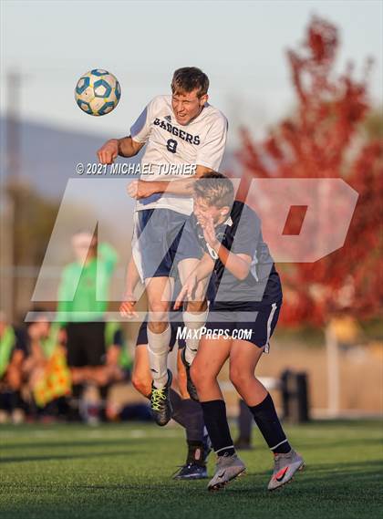 Thumbnail 3 in Bonners Ferry vs Coeur d'Alene Charter Academy (3A Intermountain Final) photogallery.