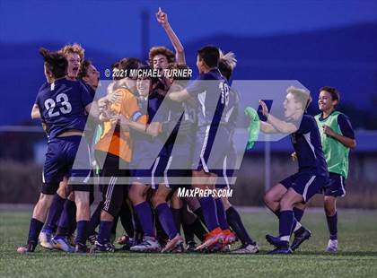 Thumbnail 3 in Bonners Ferry vs Coeur d'Alene Charter Academy (3A Intermountain Final) photogallery.