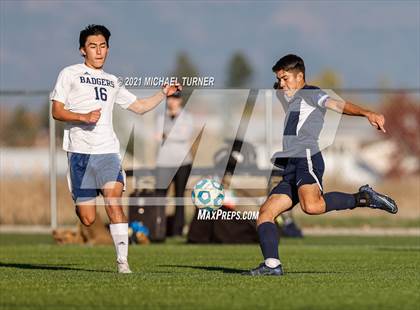 Thumbnail 1 in Bonners Ferry vs Coeur d'Alene Charter Academy (3A Intermountain Final) photogallery.