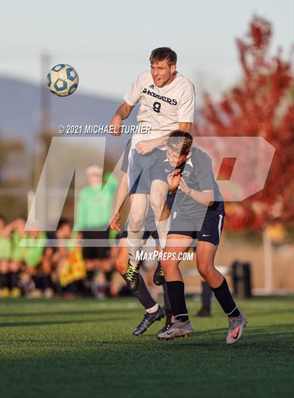 Thumbnail 1 in Bonners Ferry vs Coeur d'Alene Charter Academy (3A Intermountain Final) photogallery.