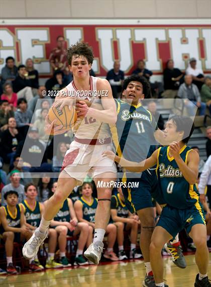 Thumbnail 3 in Edison vs. Orange Lutheran (CIF SS Div 2AA Second Round) photogallery.