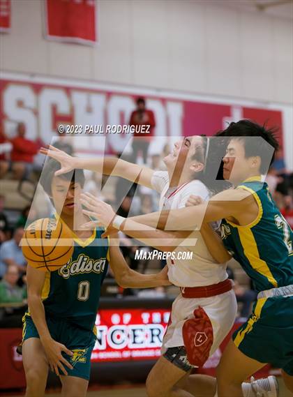 Thumbnail 3 in Edison vs. Orange Lutheran (CIF SS Div 2AA Second Round) photogallery.