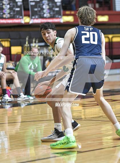 Thumbnail 2 in Santa Fe Prep vs. Moriarty (Braves Invitational at Santa Fe Indian School) photogallery.