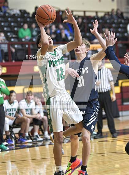 Thumbnail 1 in Santa Fe Prep vs. Moriarty (Braves Invitational at Santa Fe Indian School) photogallery.