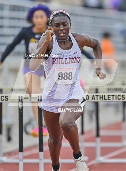Thumbnail 2 in UIL Track & Field 6A Region 3 Regional Final Preliminaries (100 Meter Hurdles) photogallery.