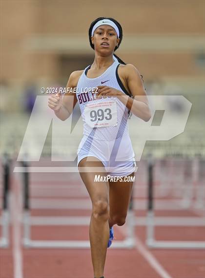 Thumbnail 3 in UIL Track & Field 6A Region 3 Regional Final Preliminaries (100 Meter Hurdles) photogallery.