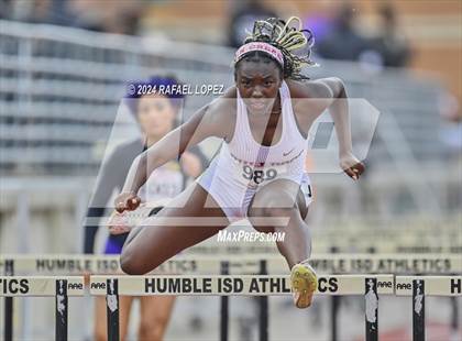 Thumbnail 2 in UIL Track & Field 6A Region 3 Regional Final Preliminaries (100 Meter Hurdles) photogallery.