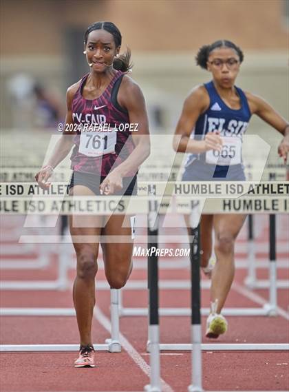 Thumbnail 3 in UIL Track & Field 6A Region 3 Regional Final Preliminaries (100 Meter Hurdles) photogallery.