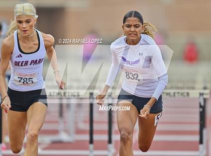 Thumbnail 3 in UIL Track & Field 6A Region 3 Regional Final Preliminaries (100 Meter Hurdles) photogallery.