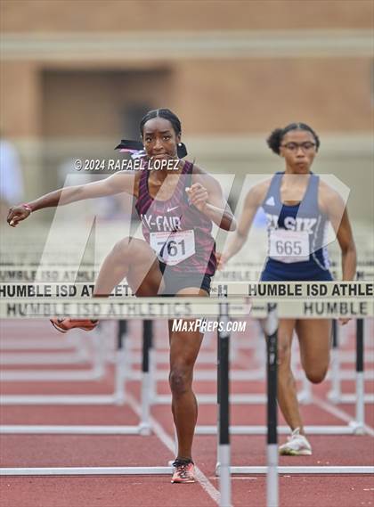 Thumbnail 2 in UIL Track & Field 6A Region 3 Regional Final Preliminaries (100 Meter Hurdles) photogallery.