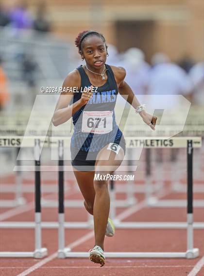 Thumbnail 2 in UIL Track & Field 6A Region 3 Regional Final Preliminaries (100 Meter Hurdles) photogallery.