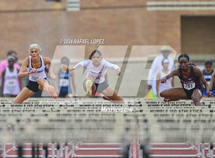 Thumbnail 1 in UIL Track & Field 6A Region 3 Regional Final Preliminaries (100 Meter Hurdles) photogallery.