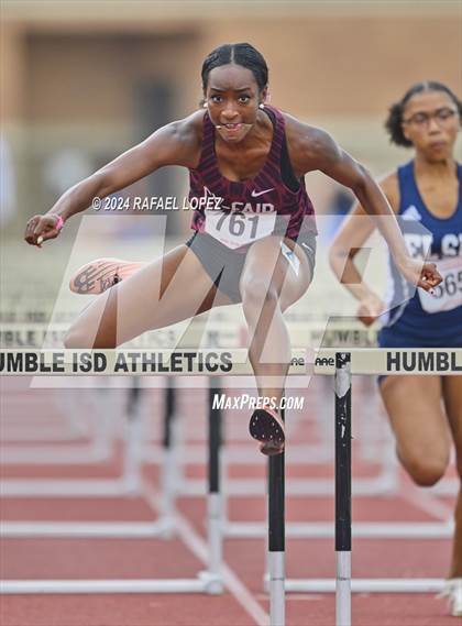 Thumbnail 2 in UIL Track & Field 6A Region 3 Regional Final Preliminaries (100 Meter Hurdles) photogallery.