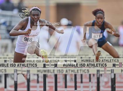 Thumbnail 3 in UIL Track & Field 6A Region 3 Regional Final Preliminaries (100 Meter Hurdles) photogallery.