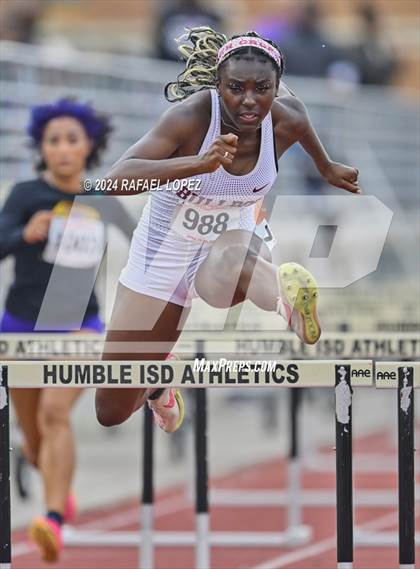 Thumbnail 3 in UIL Track & Field 6A Region 3 Regional Final Preliminaries (100 Meter Hurdles) photogallery.