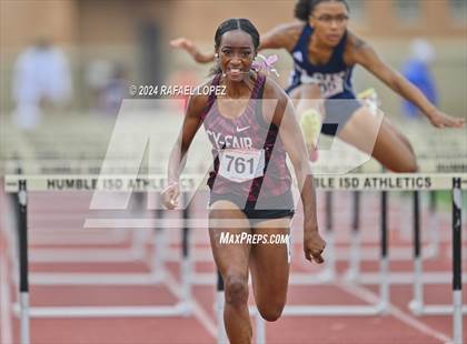 Thumbnail 1 in UIL Track & Field 6A Region 3 Regional Final Preliminaries (100 Meter Hurdles) photogallery.