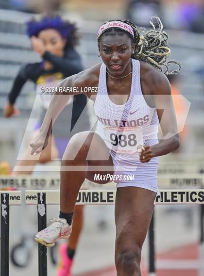 Thumbnail 3 in UIL Track & Field 6A Region 3 Regional Final Preliminaries (100 Meter Hurdles) photogallery.