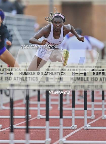 Thumbnail 3 in UIL Track & Field 6A Region 3 Regional Final Preliminaries (100 Meter Hurdles) photogallery.