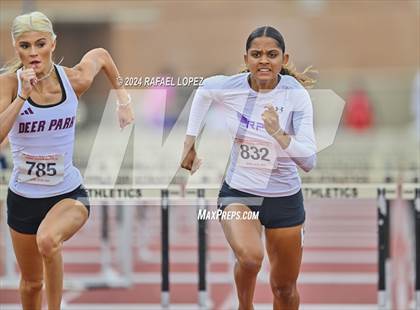 Thumbnail 2 in UIL Track & Field 6A Region 3 Regional Final Preliminaries (100 Meter Hurdles) photogallery.