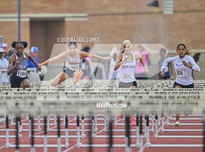 Thumbnail 1 in UIL Track & Field 6A Region 3 Regional Final Preliminaries (100 Meter Hurdles) photogallery.