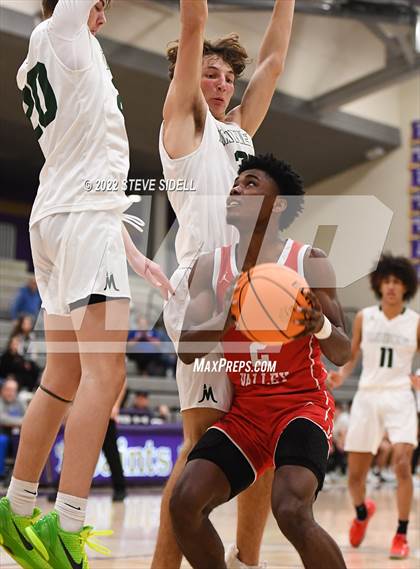 Thumbnail 1 in Clayton Valley Charter vs. Bishop Manogue (The Holiday Classic 2022) photogallery.