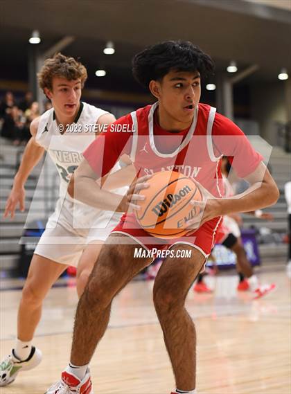 Thumbnail 2 in Clayton Valley Charter vs. Bishop Manogue (The Holiday Classic 2022) photogallery.